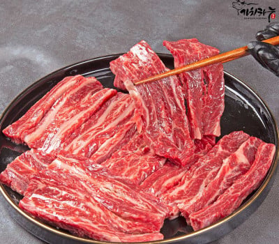 [고국배송] [가치하누]1+1 한우 1++ 육즙 가득한 소갈비살 총 1kg