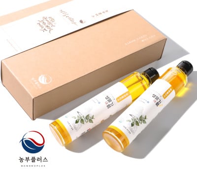 [고국배송] 국산 냉압착 생들기름 200ml 2병 선물세트
