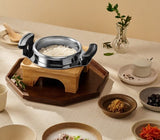 [고국배송] 오뉴 304스텐 IH 5분 솥밥 누룽지 압력솥1.2L+나무받침