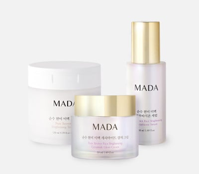 [고국배송] MADA 미백 토너패드+세라마이드 크림+글루타치온 세럼