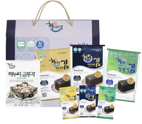 [한국배송] [해누리김] 저염 명품김&전통맛 김부각 선물세트