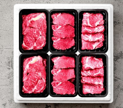 [고국배송] [꽃마][6구BOX_400] 등심2+채끝2+안심2 [2.4kg]