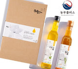 [고국배송] 국산 저온들기름+참기름 200ml 2병 선물세트