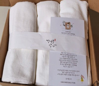 [고국배송] 소창수건 선물세트